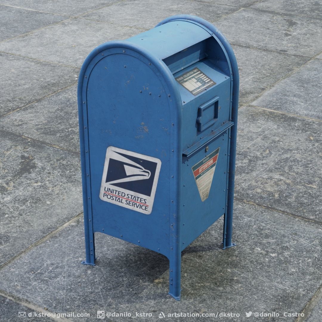 Mailbox  -  UDIM - 2K Textures 3D model_3