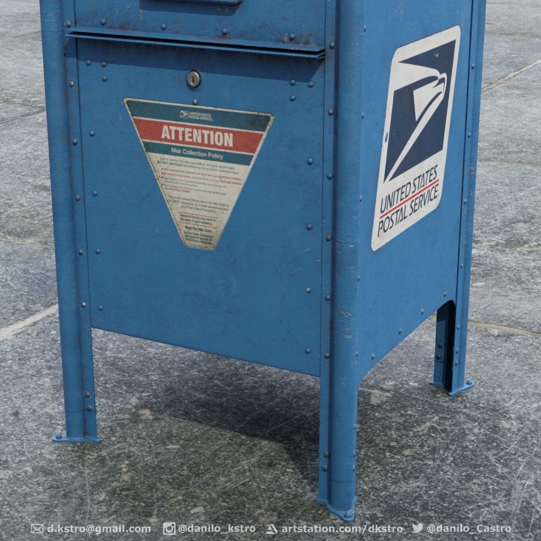 Mailbox  -  UDIM - 2K Textures 3D model_5