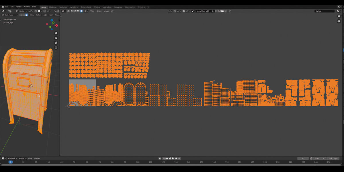 Mailbox  -  UDIM - 2K Textures 3D model_6