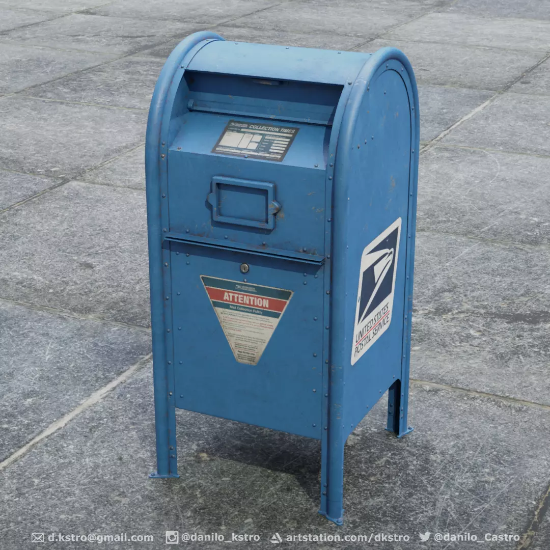 Mailbox  -  UDIM - 2K Textures 3D model_0