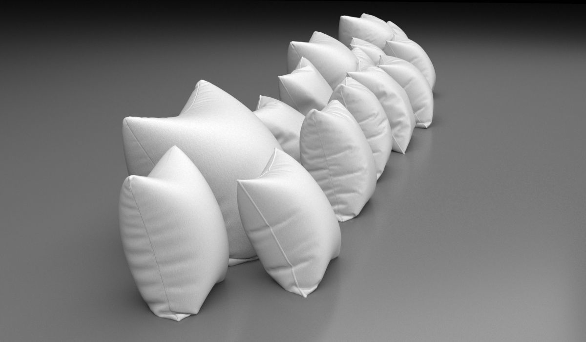 15 Pillows in one set 3D model_5