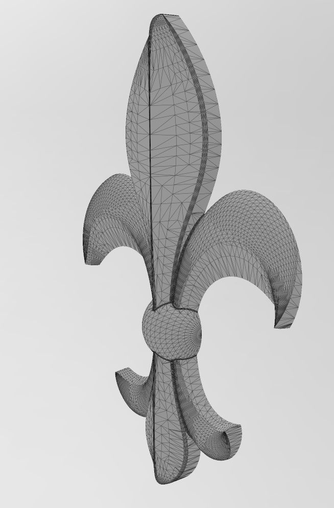 Heraldic lily relief for woodworking and plaster moldings 3D print model_12