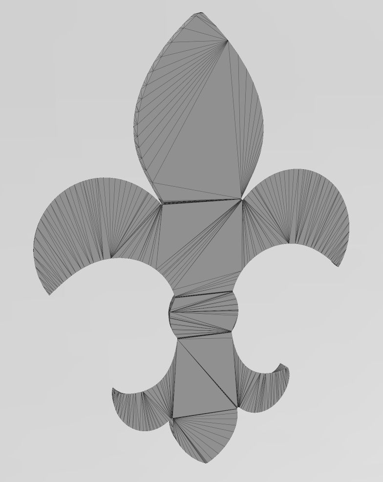 Heraldic lily relief for woodworking and plaster moldings 3D print model_13