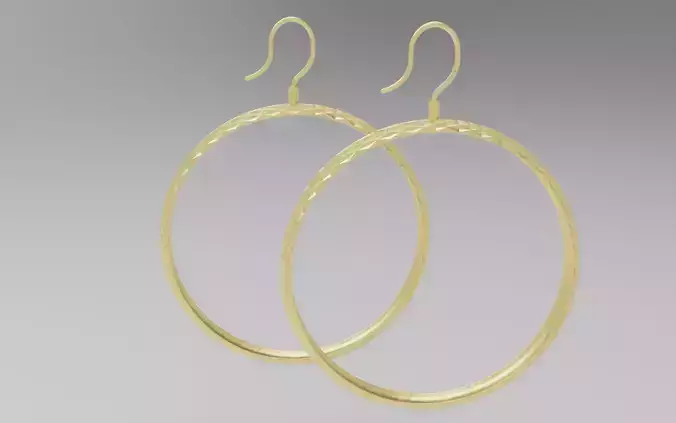 Earrings Hoop with rhombuses