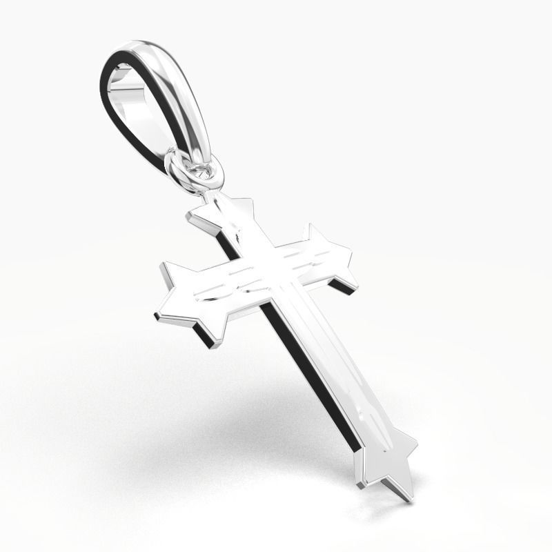 JESUS CROSS GOLD PENDANT 3D print model_13