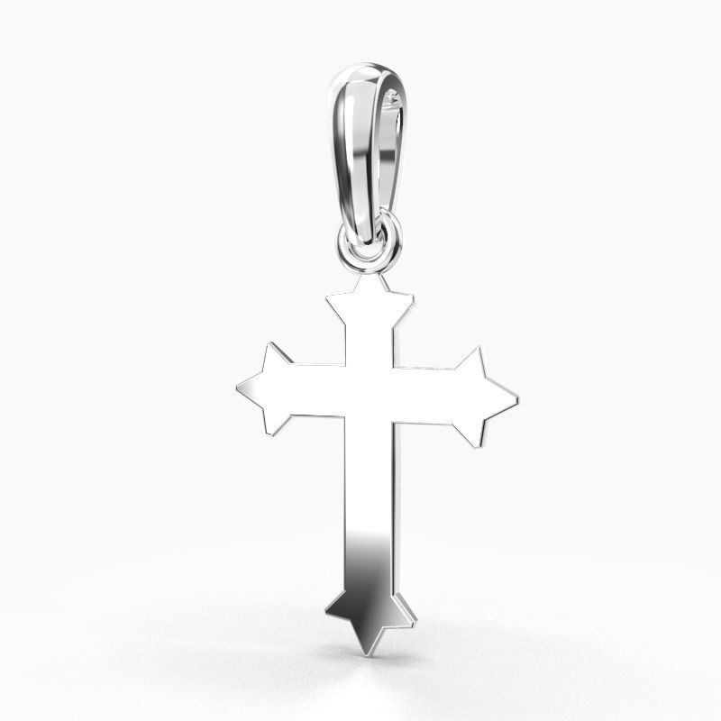 JESUS CROSS GOLD PENDANT 3D print model_12