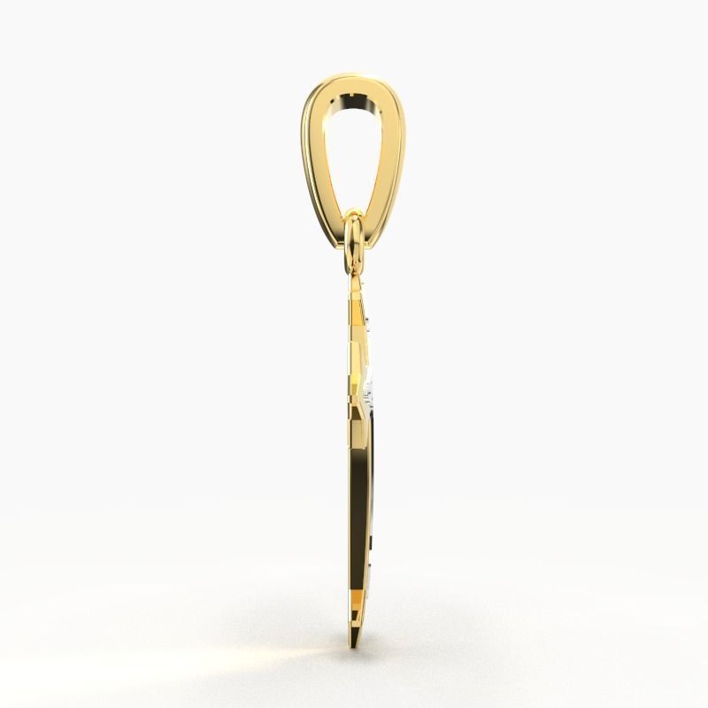 JESUS CROSS GOLD PENDANT 3D print model_2