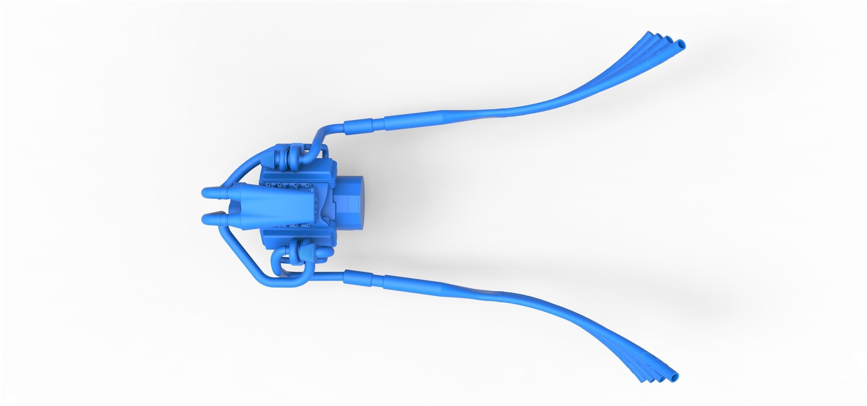 Turbo Engine V8 from Nux car Scale 1 to 25 3D print model_6