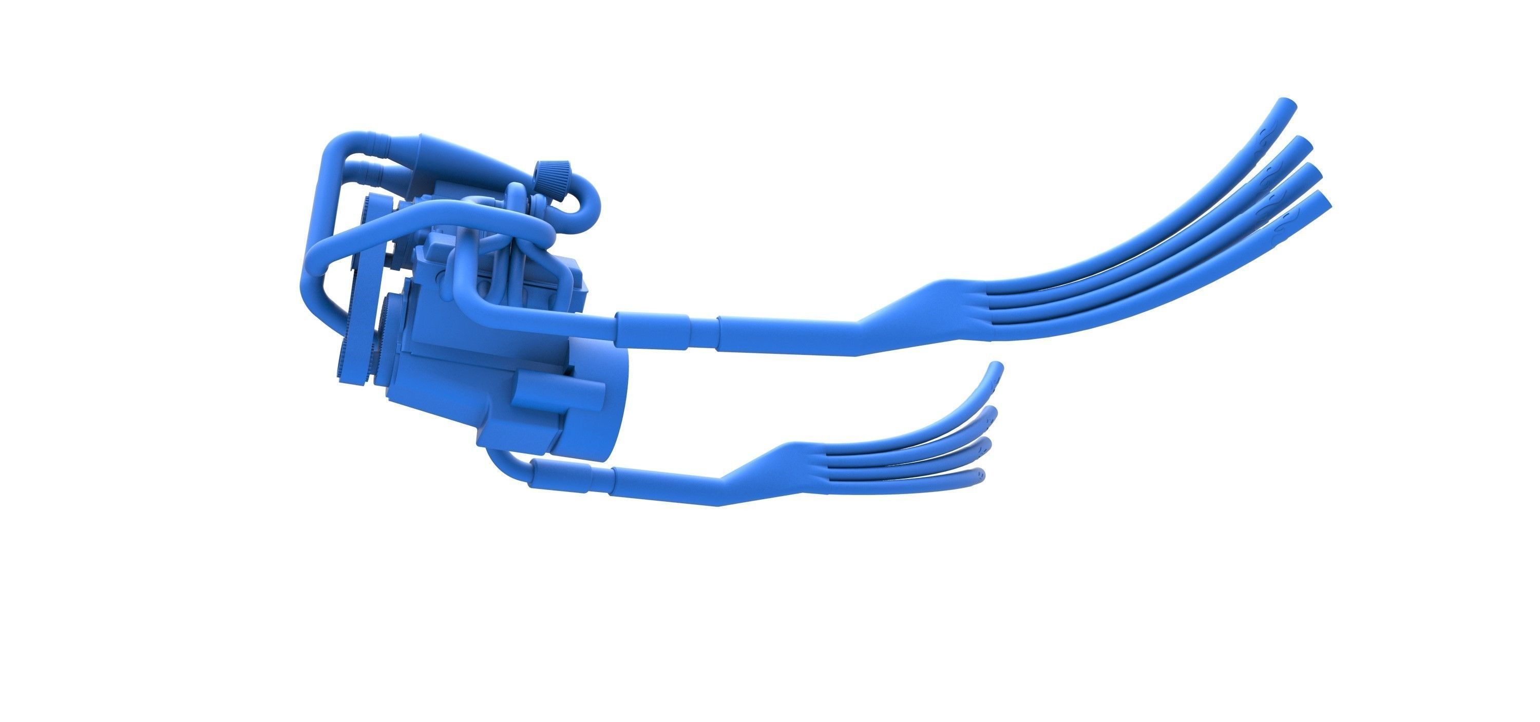 Turbo Engine V8 from Nux car Scale 1 to 25 3D print model_1