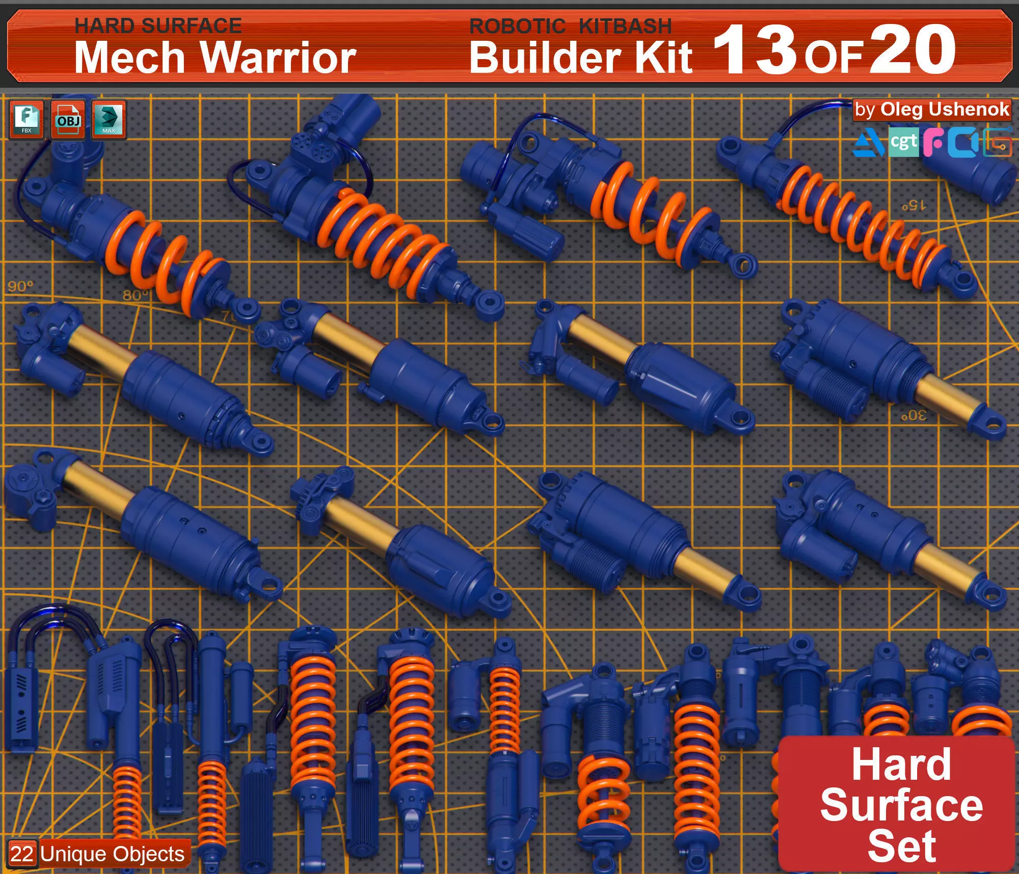 Mech Warrior Hard Surface Kitbash 13 of 20 3D model_0