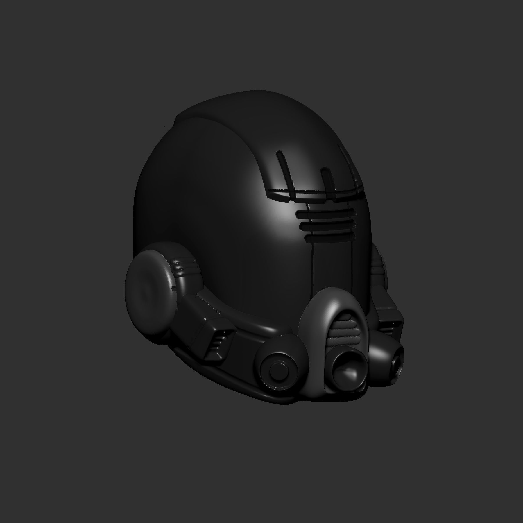 helmet high poly sculpt 3d printable ver 7 3D model 3D model_3