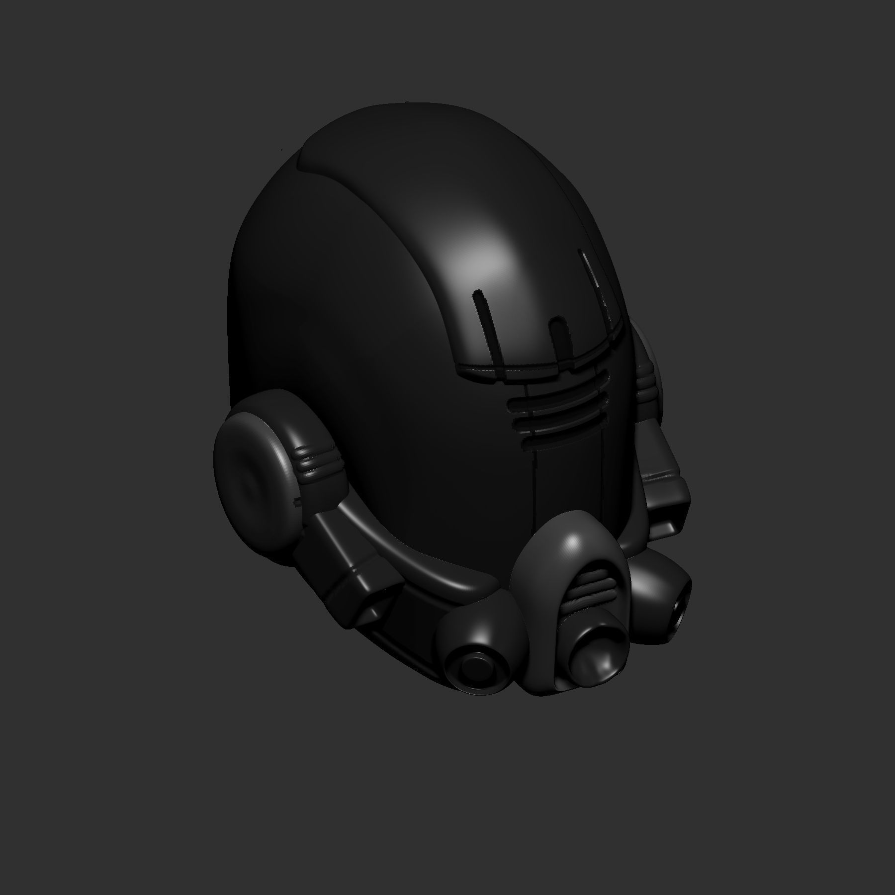 helmet high poly sculpt 3d printable ver 7 3D model 3D model_4
