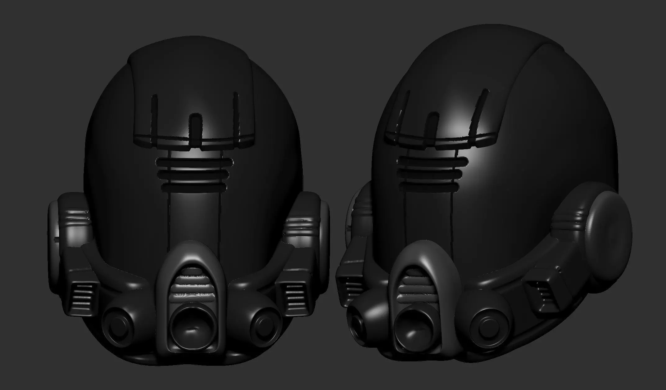 helmet high poly sculpt 3d printable ver 7 3D model 3D model_0