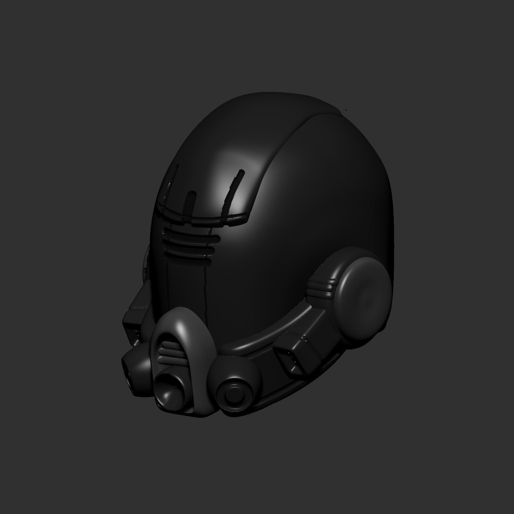 helmet high poly sculpt 3d printable ver 7 3D model 3D model_5