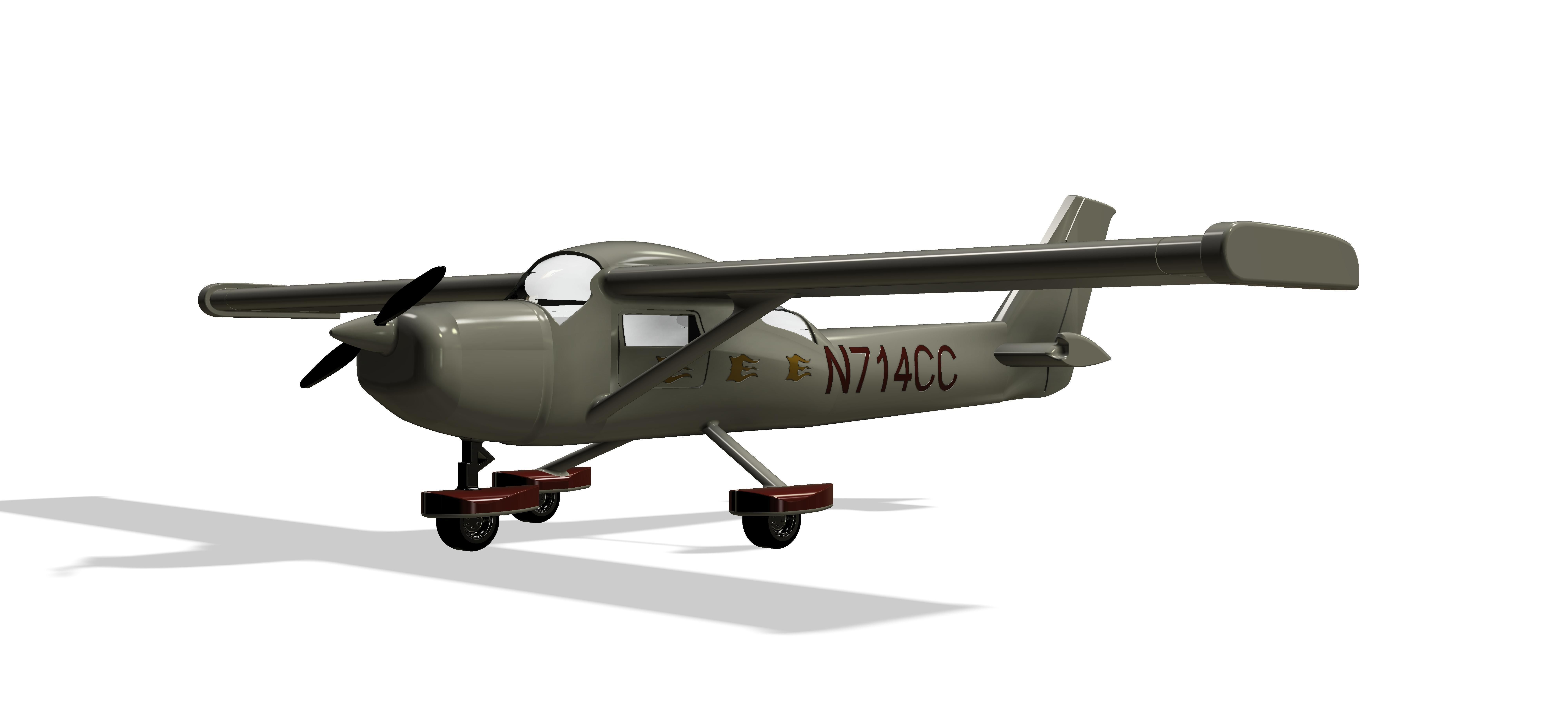 Cessna 150 M 3D Printable desktop Plane 3D print model_1