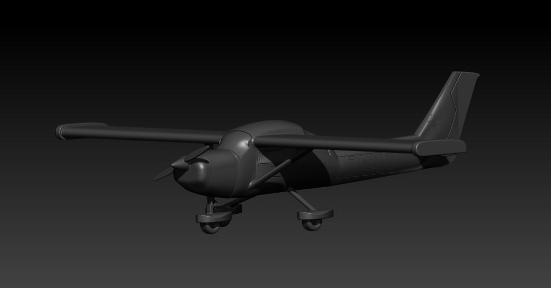 Cessna 150 M 3D Printable desktop Plane 3D print model_6