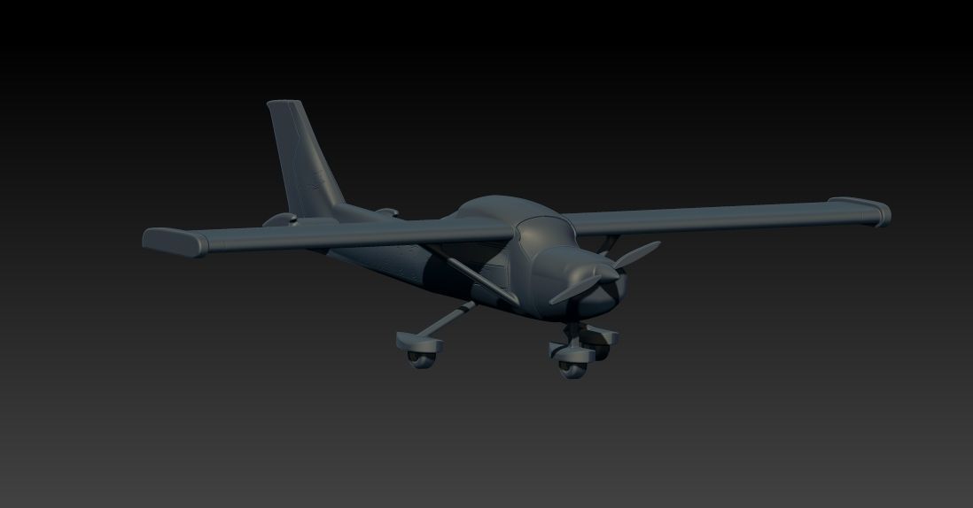 Cessna 150 M 3D Printable desktop Plane 3D print model_4