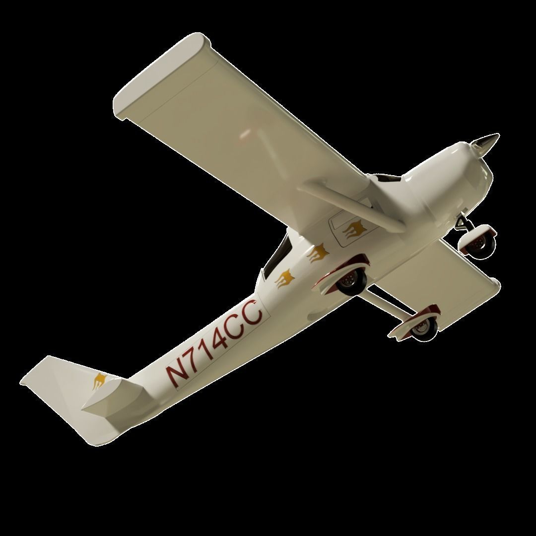 Cessna 150 M 3D Printable desktop Plane 3D print model_3