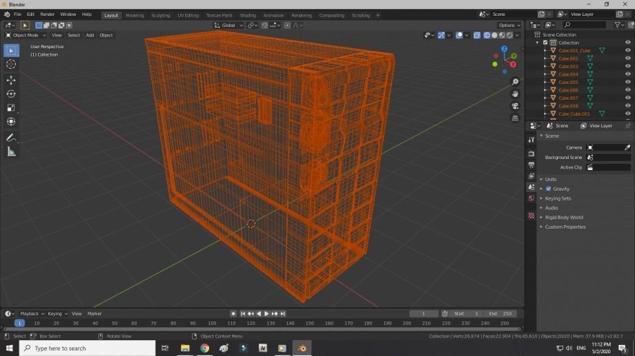 Gaming system block pc 3D model_4