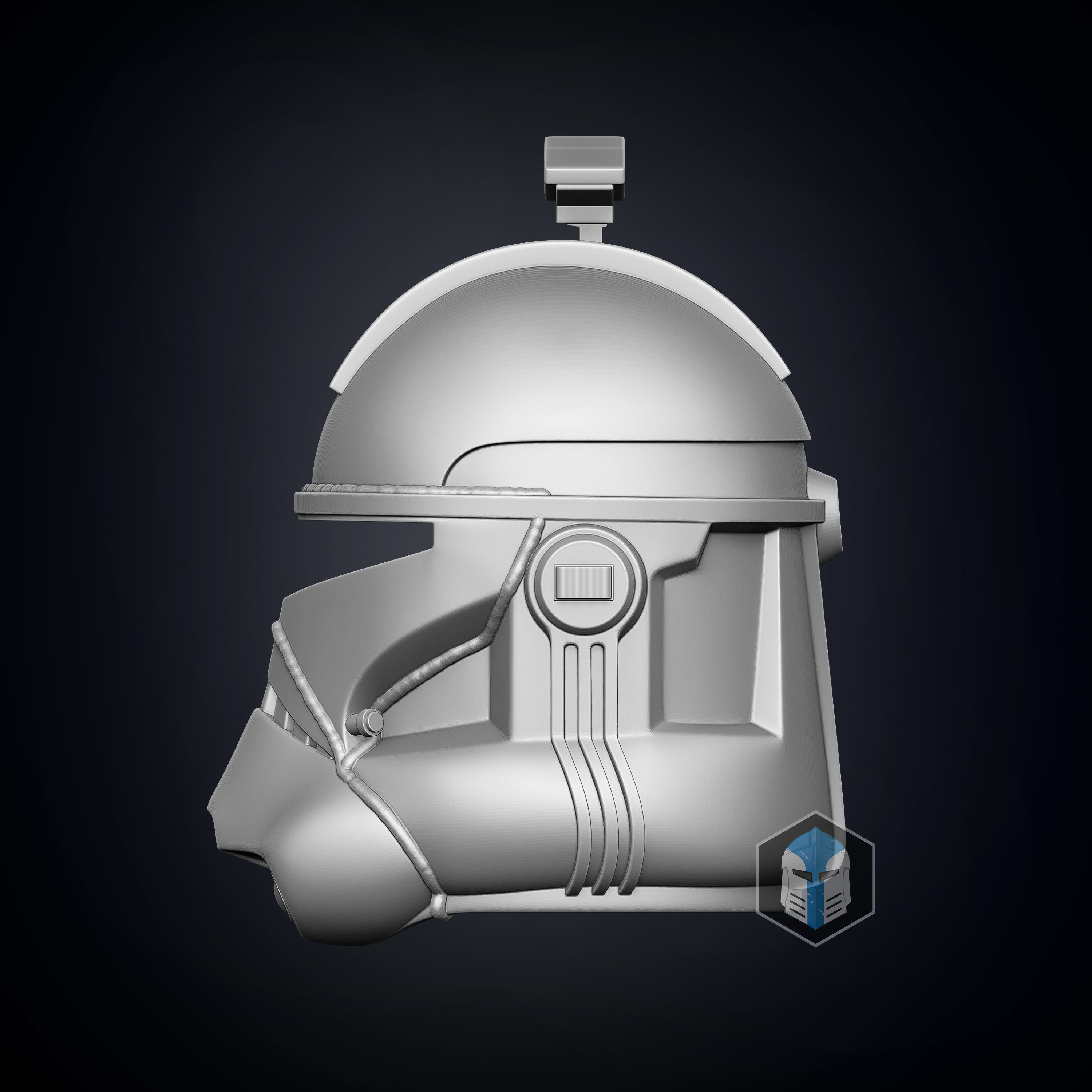 Realistic Captain Rex Helmet 3D print model_3