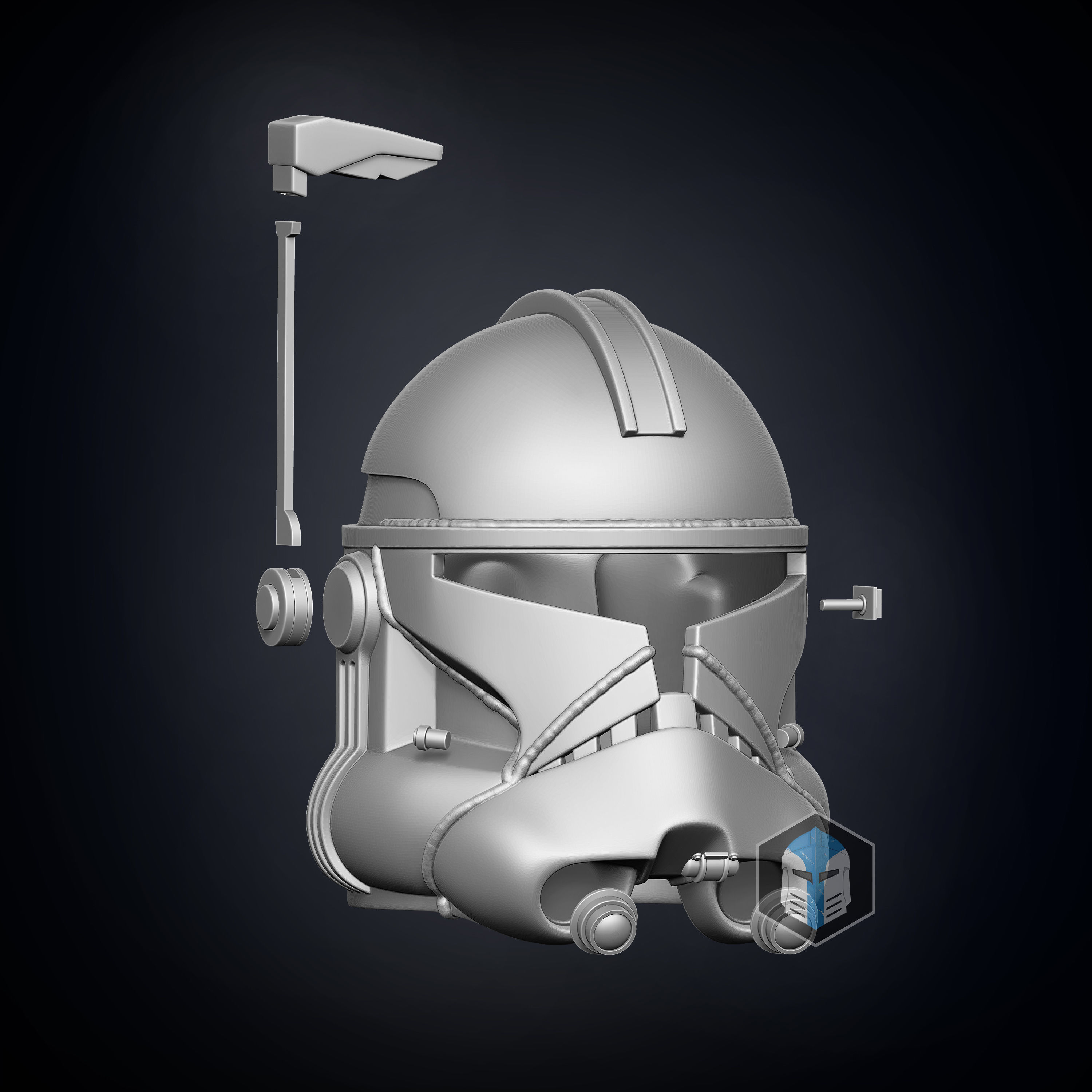 Realistic Captain Rex Helmet 3D print model_6