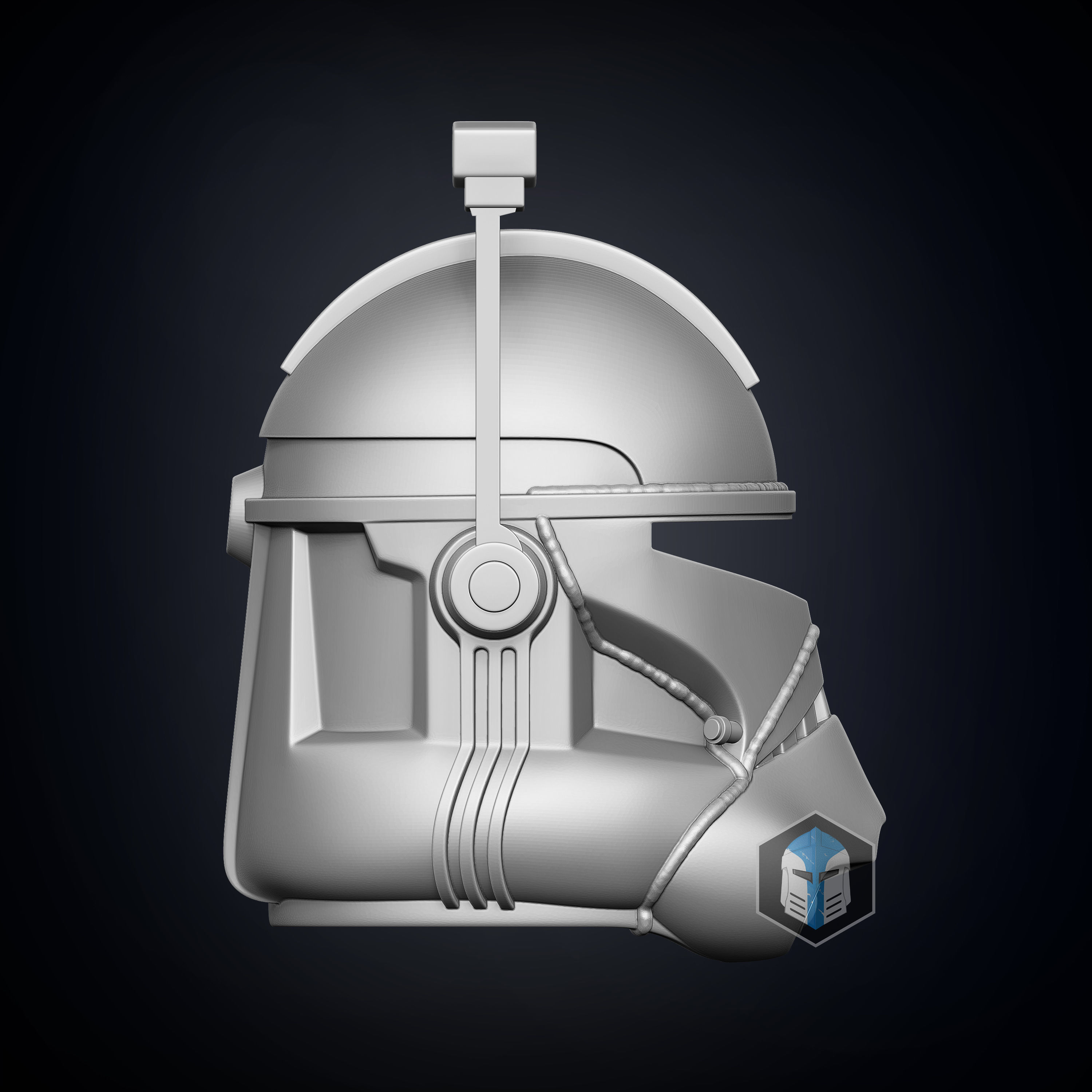 Realistic Captain Rex Helmet 3D print model_2