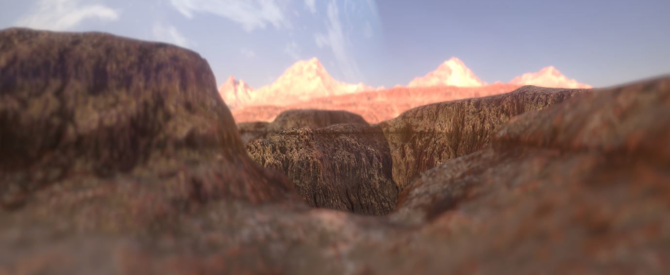 PBR Detailed Canyon Valley Landscape Low-poly 3D model Low-poly 3D model_2