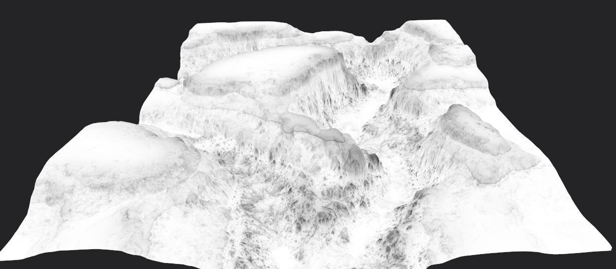 PBR Detailed Canyon Valley Landscape Low-poly 3D model Low-poly 3D model_12