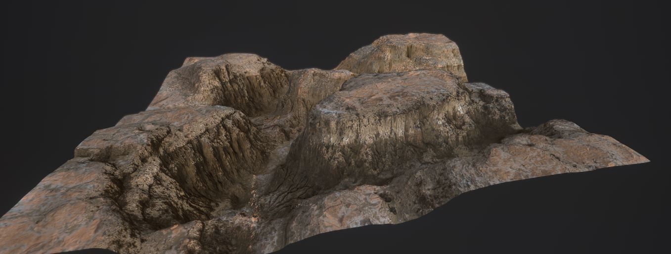 PBR Detailed Canyon Valley Landscape Low-poly 3D model Low-poly 3D model_5