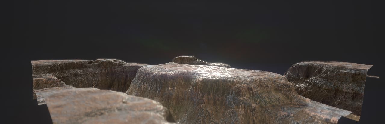 PBR Detailed Canyon Valley Landscape Low-poly 3D model Low-poly 3D model_6