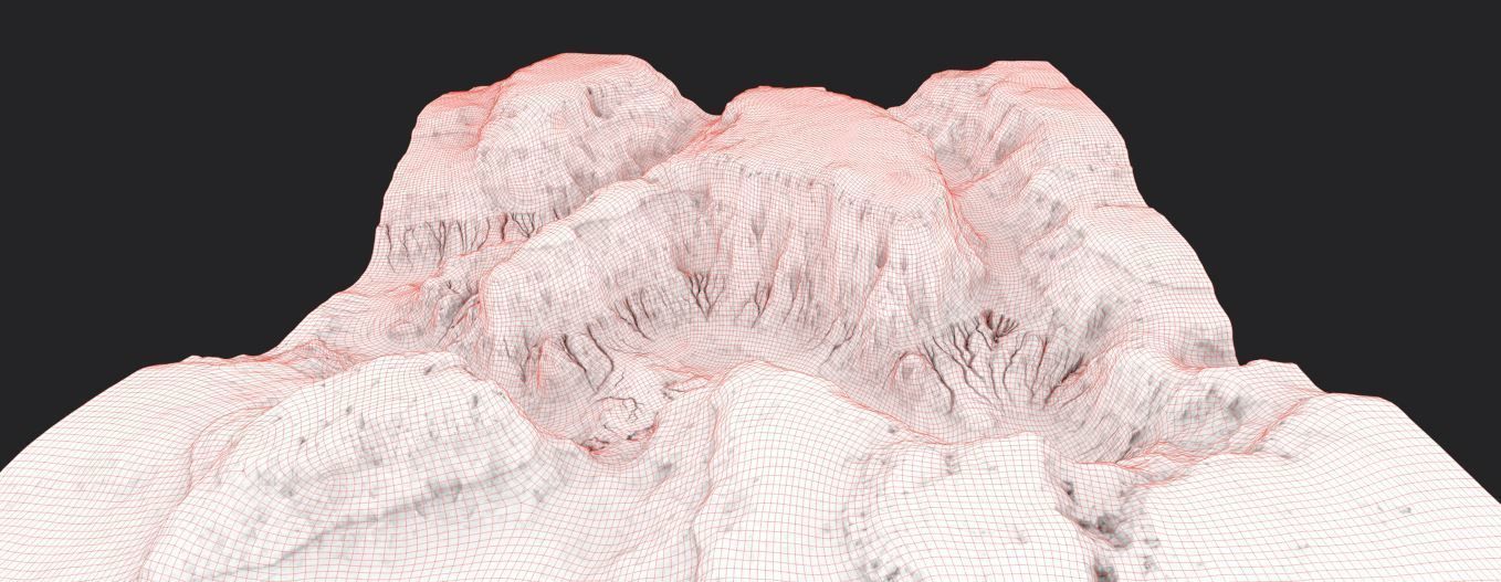 PBR Detailed Canyon Valley Landscape Low-poly 3D model Low-poly 3D model_10