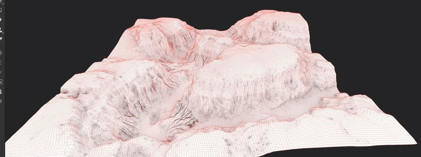 PBR Detailed Canyon Valley Landscape Low-poly 3D model Low-poly 3D model_9