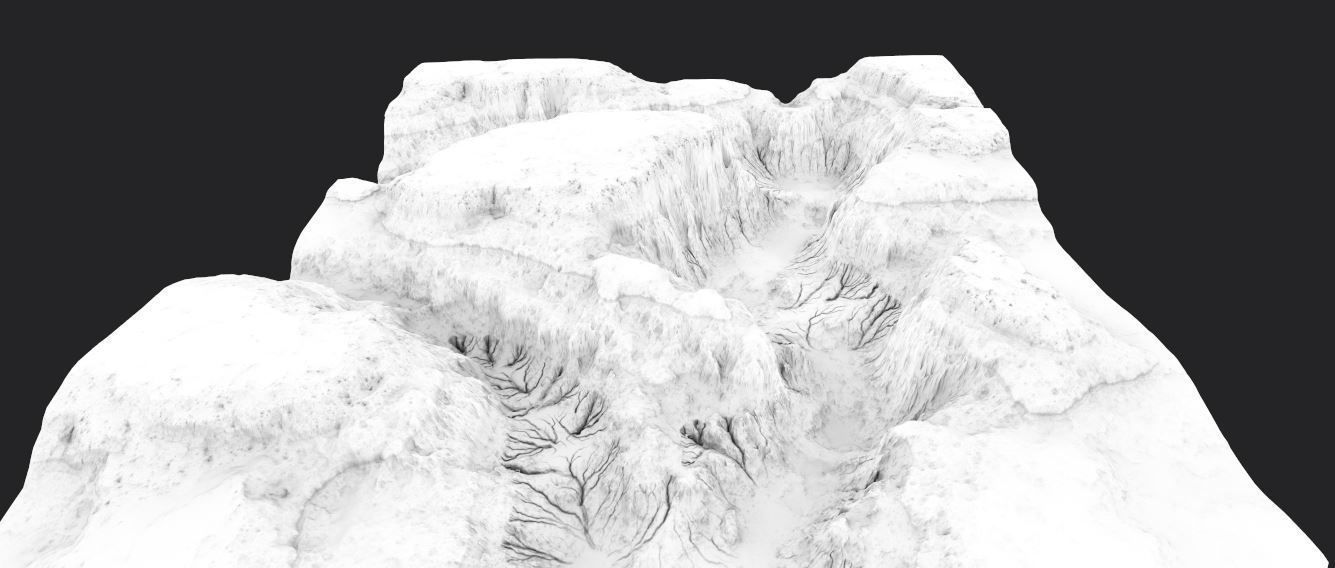 PBR Detailed Canyon Valley Landscape Low-poly 3D model Low-poly 3D model_13