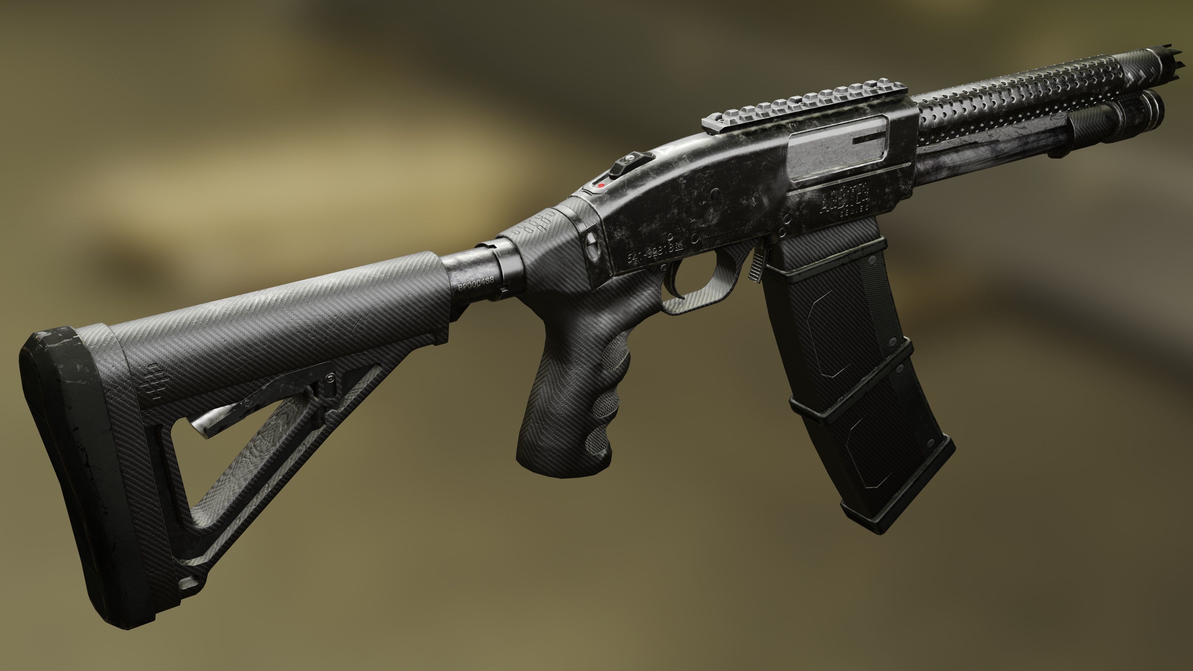 Arbiter Defender  Pump Shotgun Low-poly 3D model_3