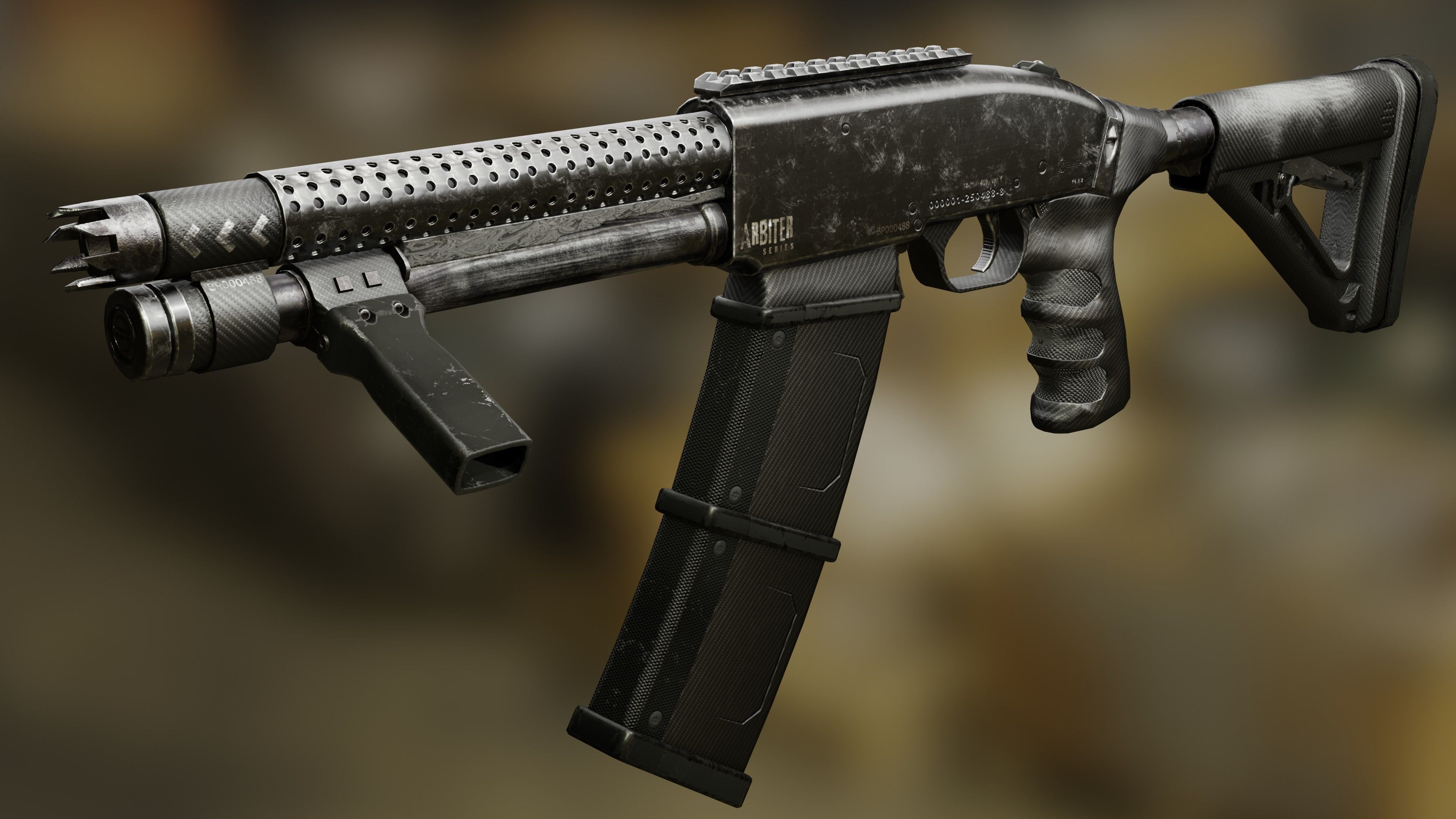 Arbiter Defender  Pump Shotgun Low-poly 3D model_1