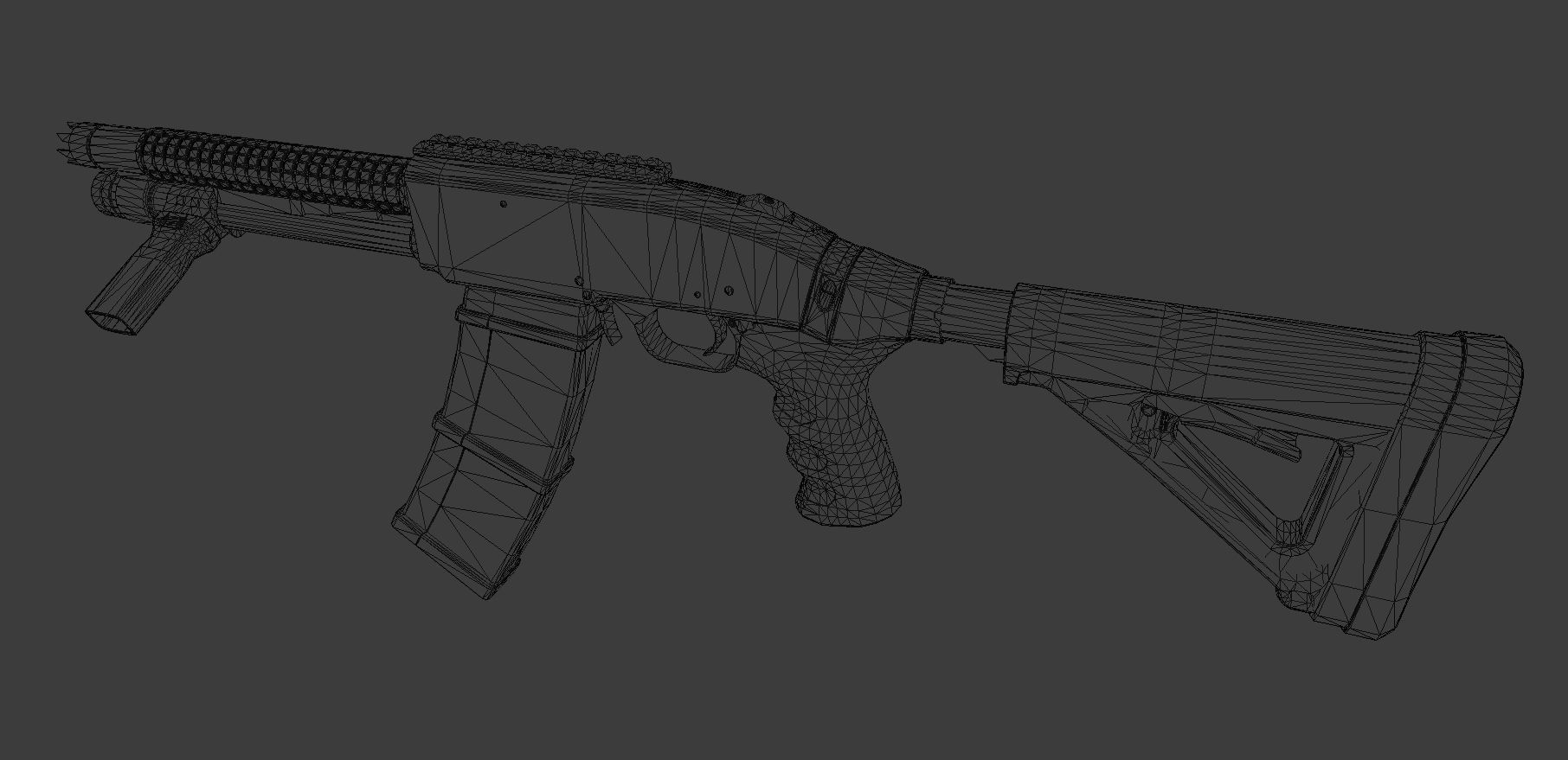 Arbiter Defender  Pump Shotgun Low-poly 3D model_7