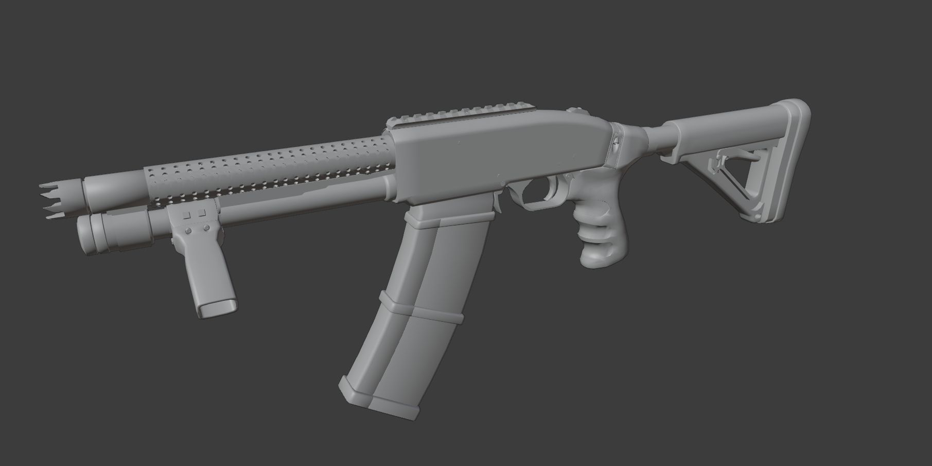 Arbiter Defender  Pump Shotgun Low-poly 3D model_6