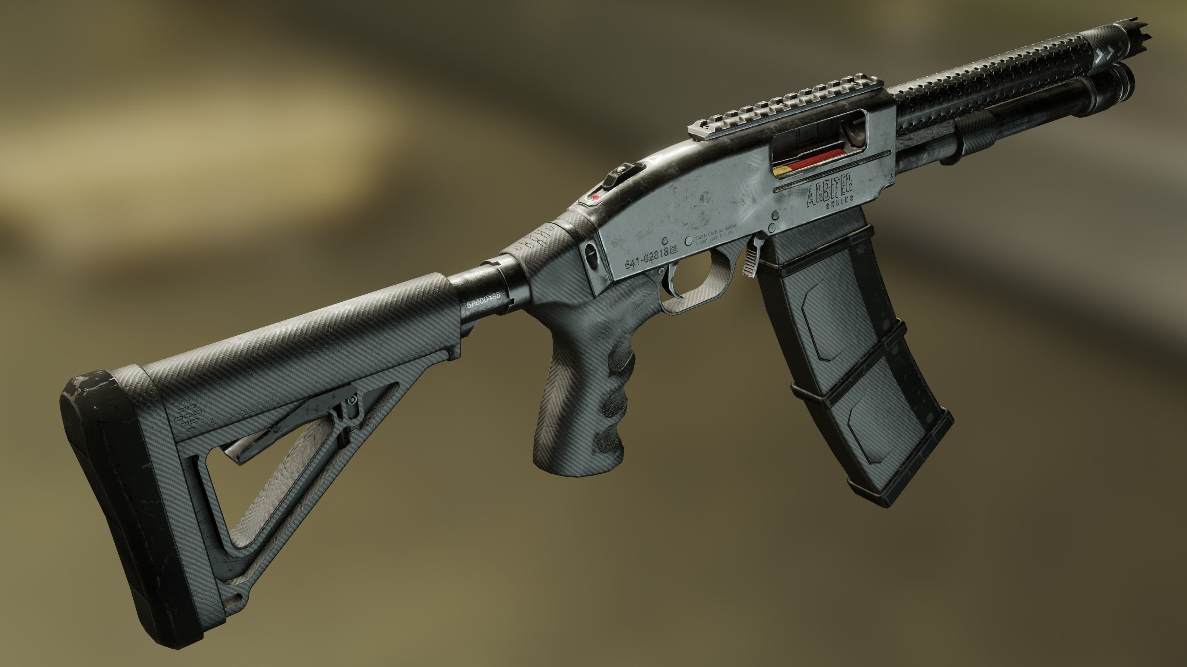 Arbiter Defender  Pump Shotgun Low-poly 3D model_5