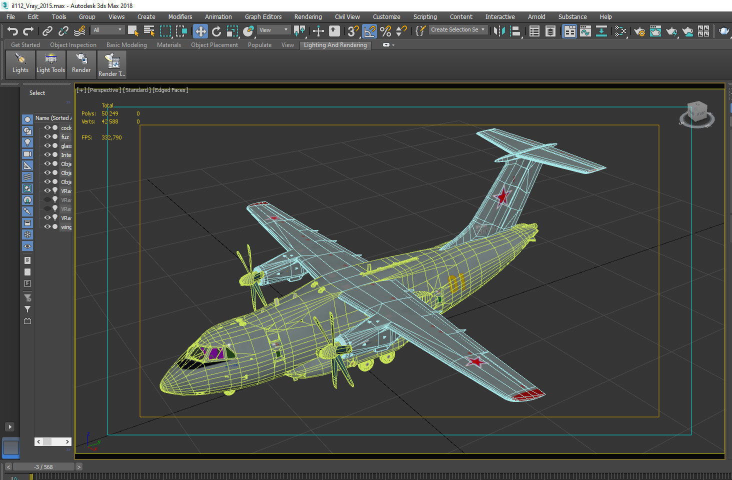 IL-112 military transport aircraft Low-poly 3D model_17