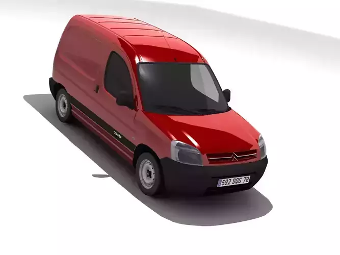 Citroen Berlingo Panel Van Low-poly 3D model
