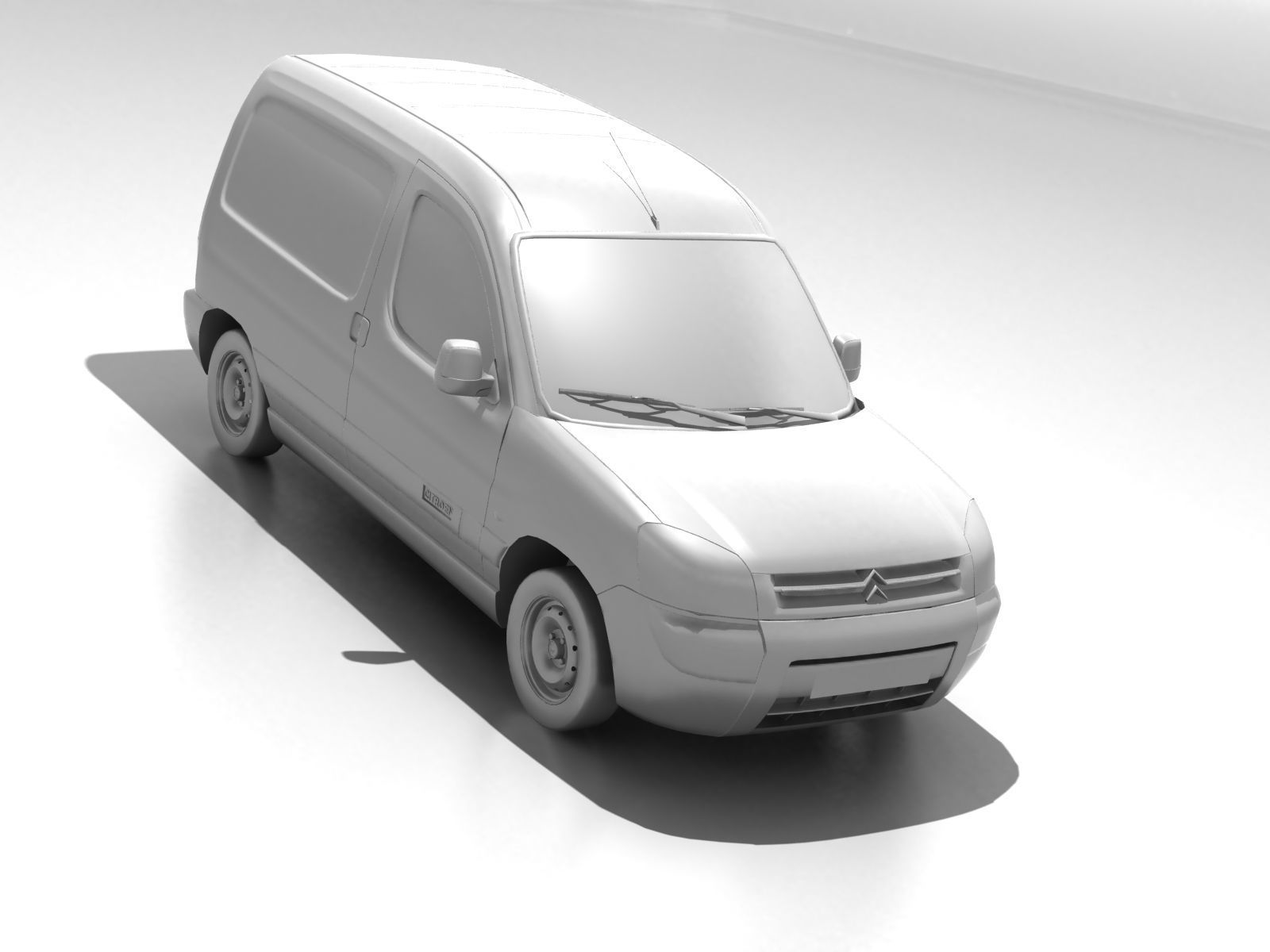 Citroen Berlingo Panel Van Low-poly 3D model_22