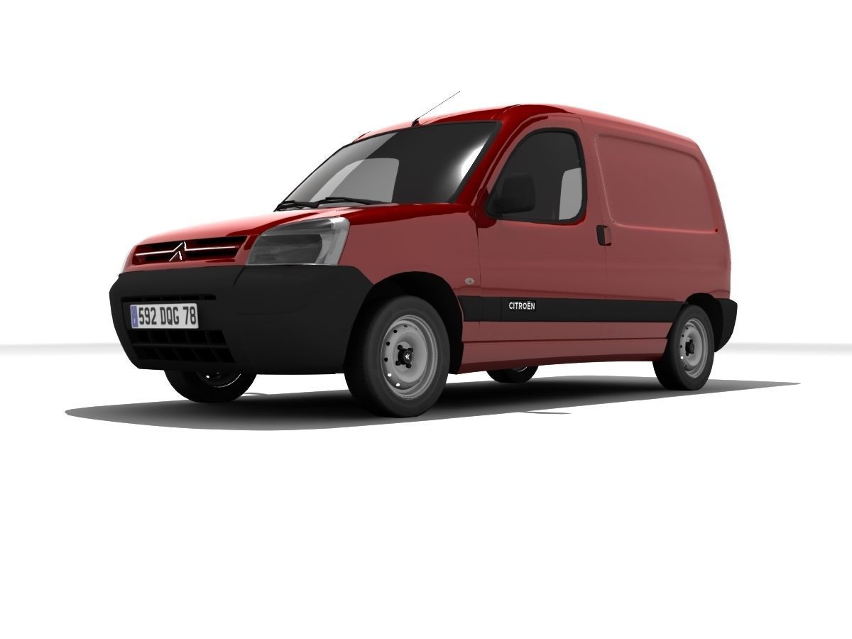 Citroen Berlingo Panel Van Low-poly 3D model_16