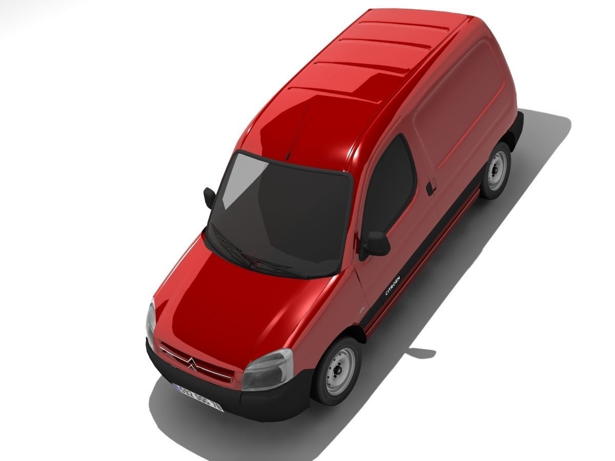 Citroen Berlingo Panel Van Low-poly 3D model_10