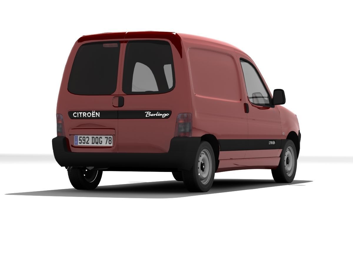 Citroen Berlingo Panel Van Low-poly 3D model_13