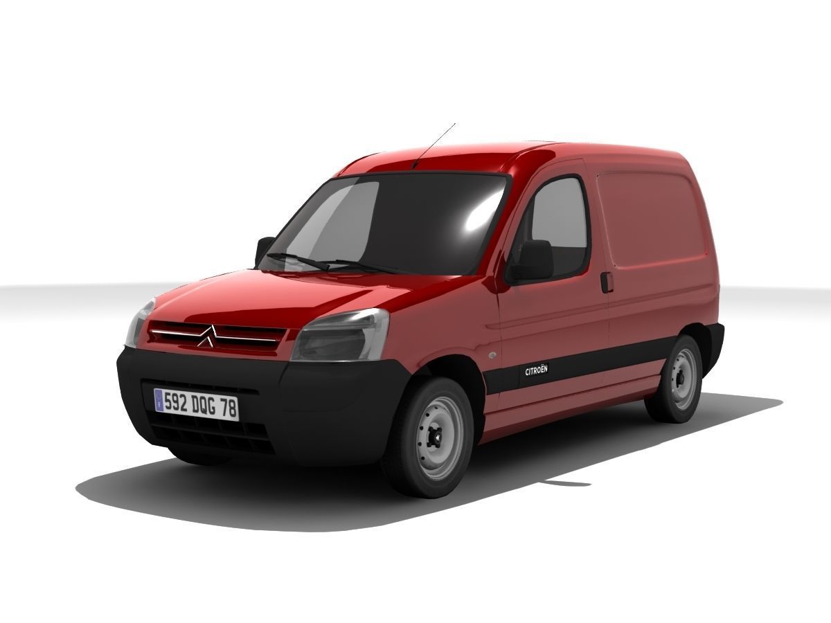 Citroen Berlingo Panel Van Low-poly 3D model_17