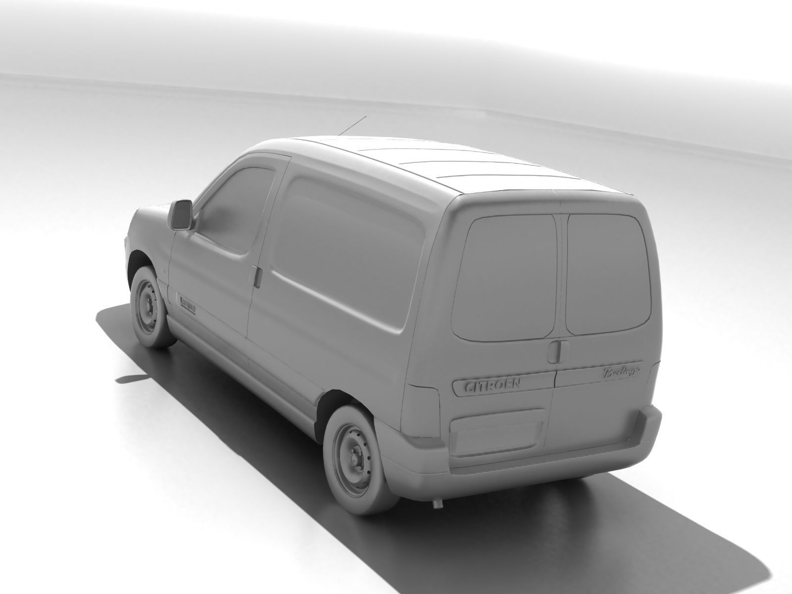 Citroen Berlingo Panel Van Low-poly 3D model_24