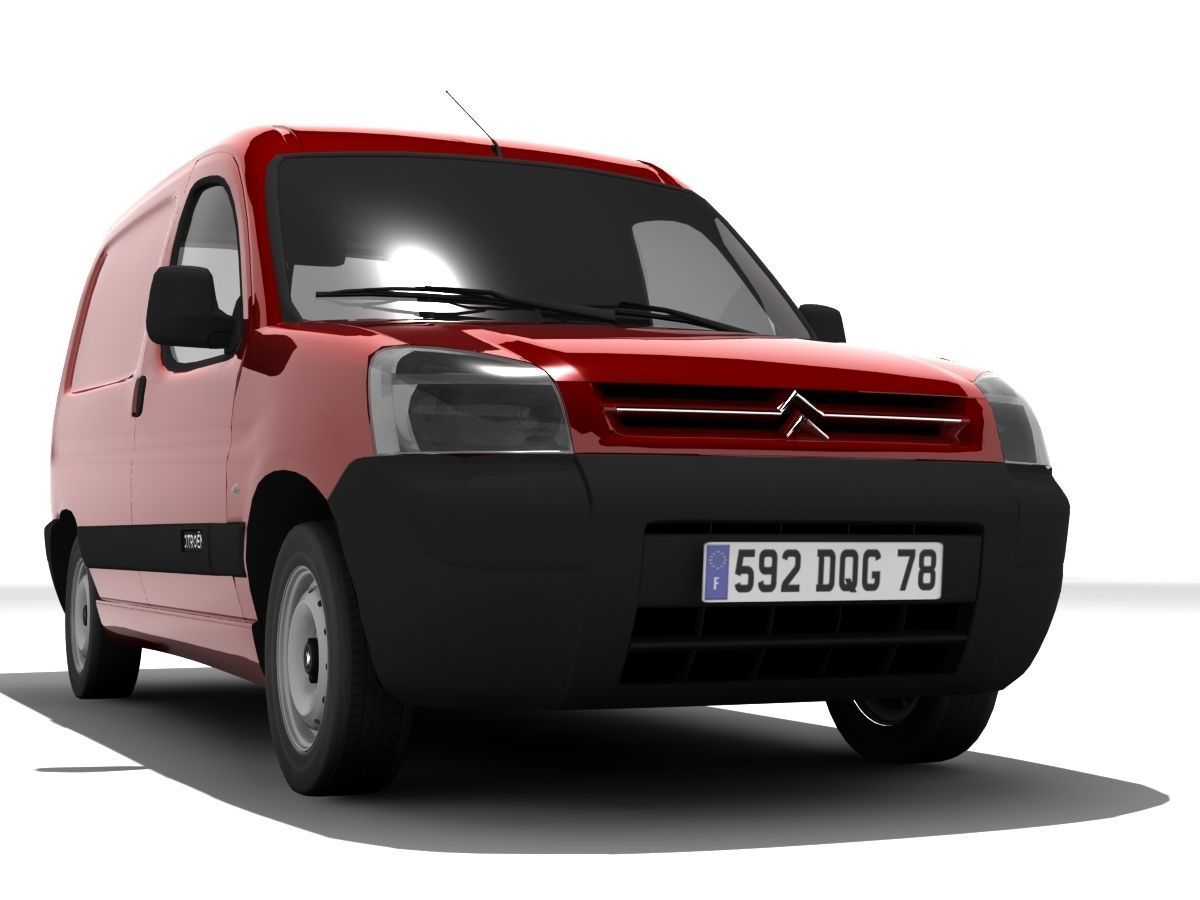 Citroen Berlingo Panel Van Low-poly 3D model_19
