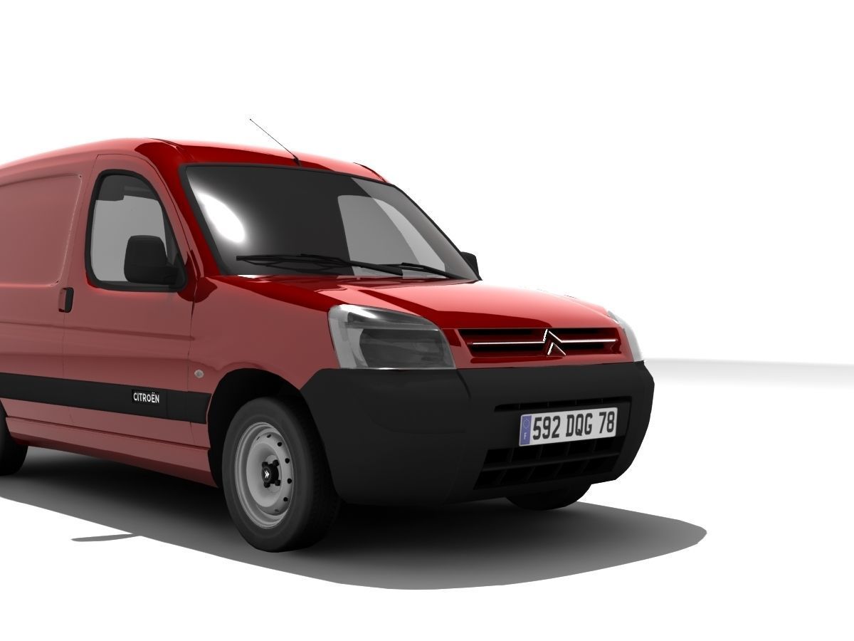Citroen Berlingo Panel Van Low-poly 3D model_18