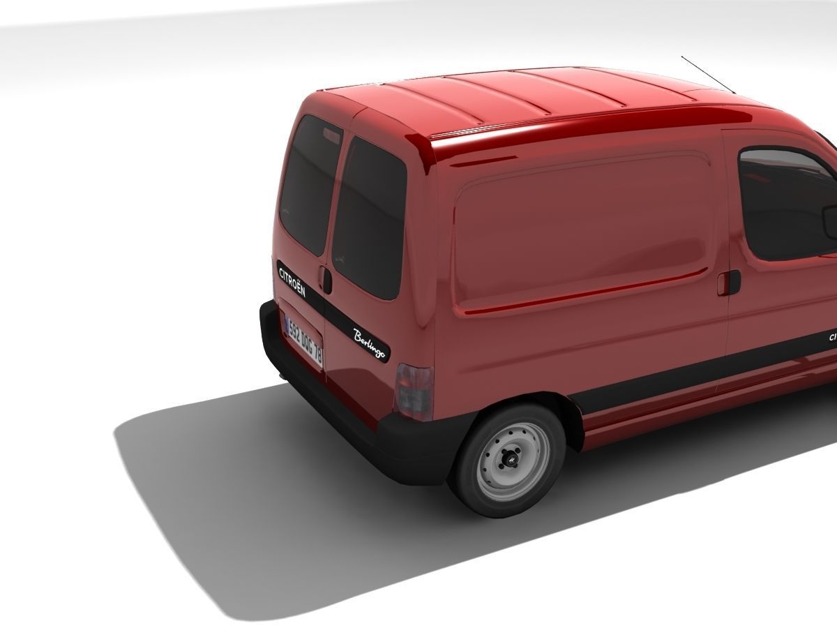 Citroen Berlingo Panel Van Low-poly 3D model_15