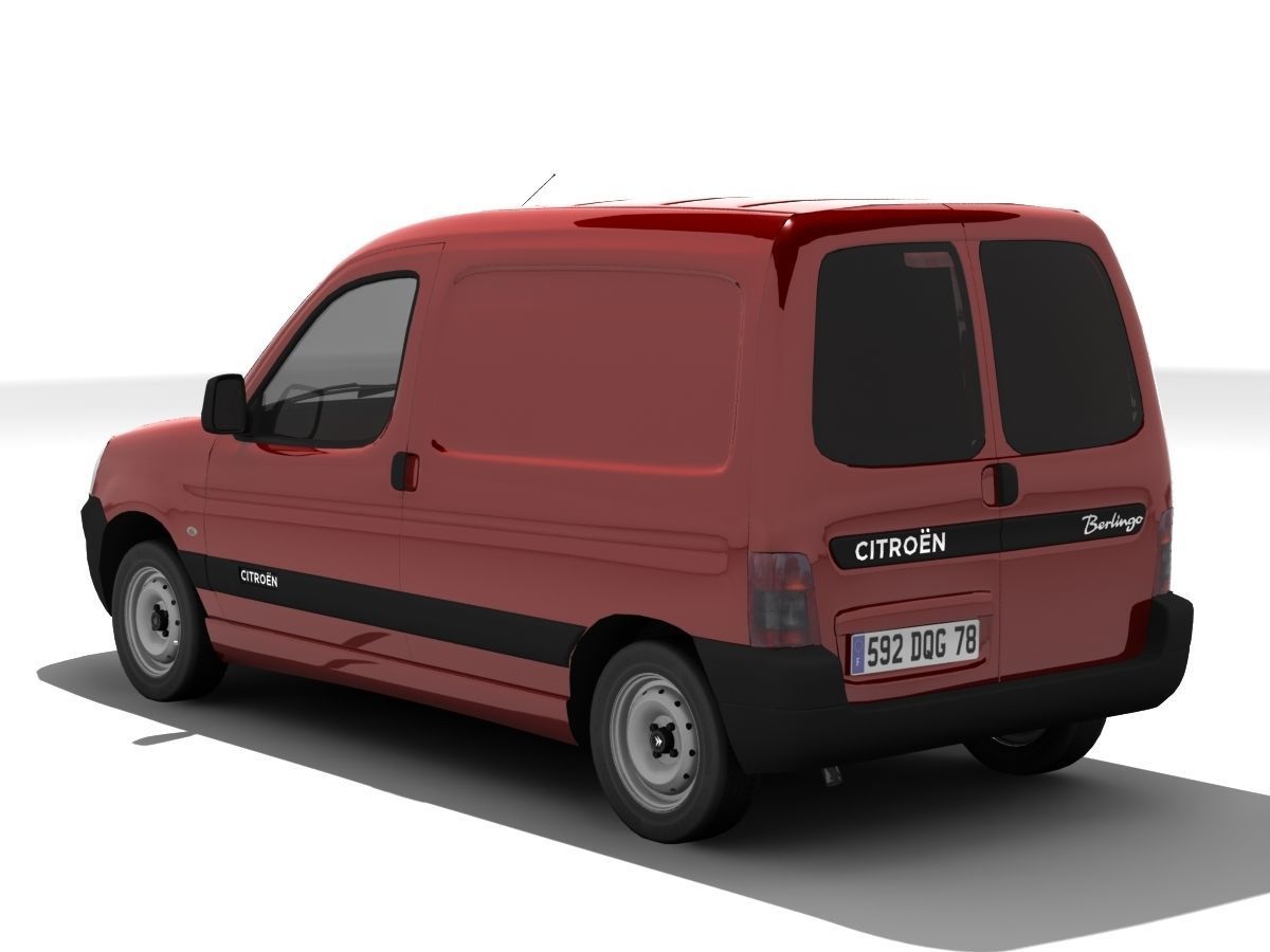 Citroen Berlingo Panel Van Low-poly 3D model_21